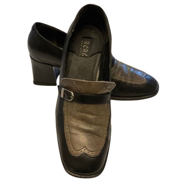 Vintage Y2K Pilgrim Buckle Block Heel 40s Vibe Brogues, 7 - Picture 1 of 16